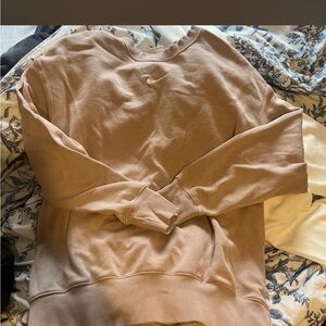 Nike Men's Beige Crewneck Sweater